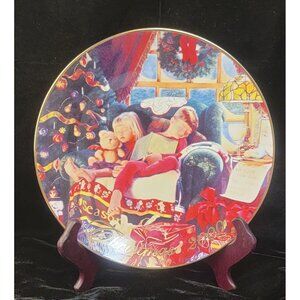 Antique Avon Porcelain Christmas Plate "Christmas Dreams"